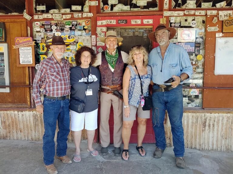 Posing in Oatman AZ